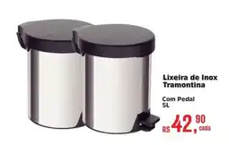 Mix Mateus Lixeira de Inox Tramontina oferta