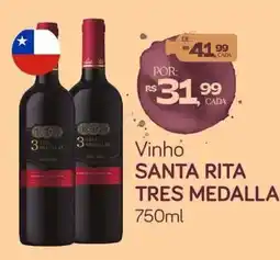 Cometa Supermercados vinho santa rita tres medalla oferta