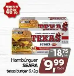 Cometa Supermercados Hambúrguer seara texas burger oferta