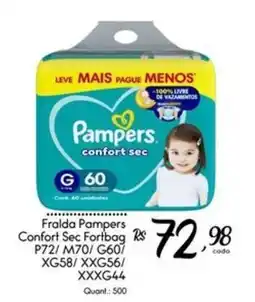 Giassi Supermercados Fralda Pampers Confort Sec Fortbag oferta