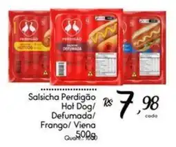 Giassi Supermercados Salsicha Perdigão Hot Dog/ Defumada/ Frango/ Viena oferta