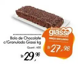 Giassi Supermercados Bolo de Chocolate c/Granulado Giassi kg oferta