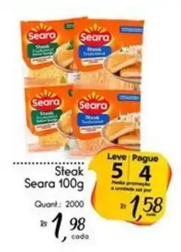 Giassi Supermercados Steak Seara oferta