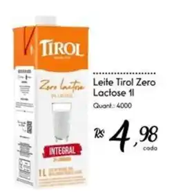 Giassi Supermercados Leite tirol zero lactose oferta
