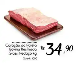 Giassi Supermercados Coração da Paleta Bovina Resfriada Giassi Pedaço kg oferta