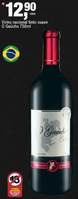 Vinho nacional tinto suave o gaúcho