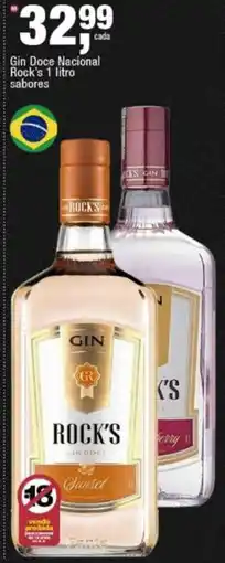 Frangolândia Gin doce nacional rock's 1 litro sabores oferta