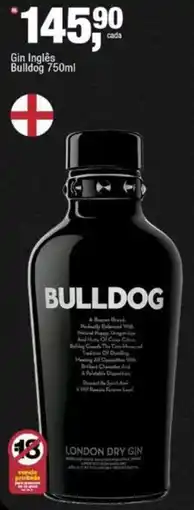 Frangolândia Gin inglês bulldog oferta