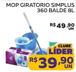 Lider Atacadista Mop giratorio simplus 360 balde 8l oferta