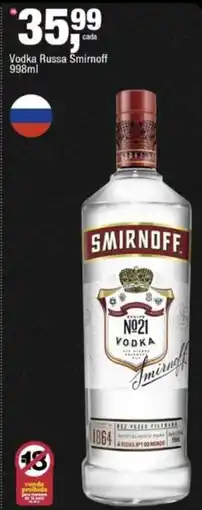 Frangolândia Vodka russa smirnoff oferta
