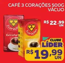 Lider Atacadista Café 3 corações oferta