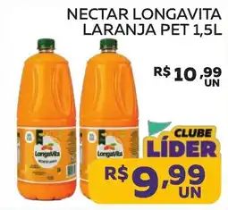 Lider Atacadista Nectar longavita laranja pet oferta