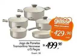 Giassi Supermercados Jogo de Panelas Tramontina Veronese c/5 Peças oferta