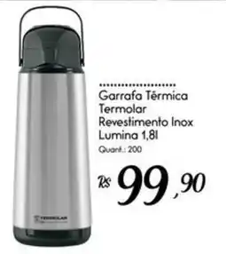Giassi Supermercados Garrafa Térmica Termolar Revestimento Inox Lumina oferta