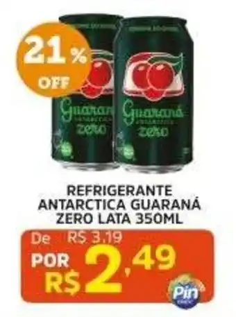 Refrigerante antarctica guaraná zero lata