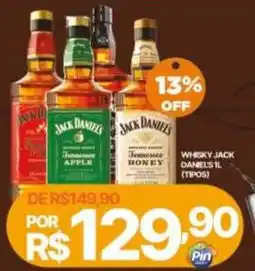 Pinheiro Supermercado whisky jack daniel's 1l oferta