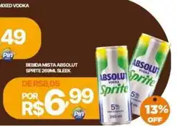 Pinheiro Supermercado Bebida mista absolut sprite 260ml sleek oferta