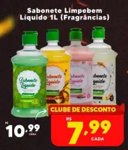 Nidobox Sabonete Limpebem Líquido 1L (Fragrâncias) oferta