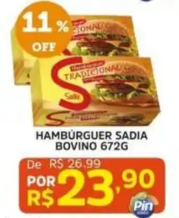 Pinheiro Supermercado Hambúrguer sadia bovino oferta