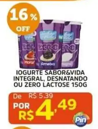 Iogurte sabor&vida integral