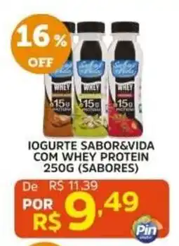 Pinheiro Supermercado Iogurte sabor&vida com whey protein oferta