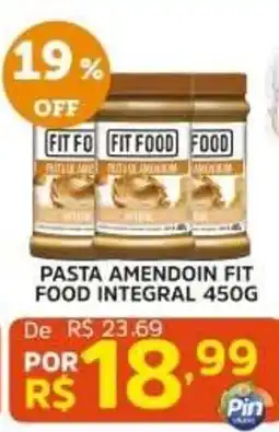 Pinheiro Supermercado Pasta amendoim fit food integral oferta