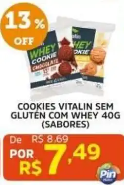 Pinheiro Supermercado Cookies vitalin sem gluten com whey oferta