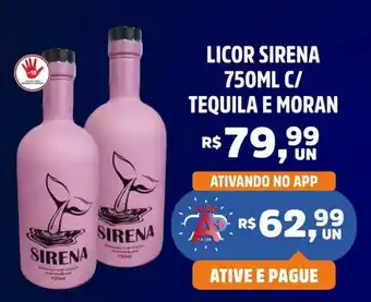 Licor sirena c/ tequila e moran