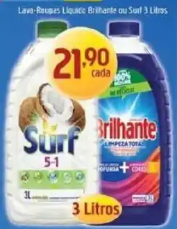 Supermercados Guanabara Lava-Roupa Líquido Brilhante ou Surf 3 Litros oferta