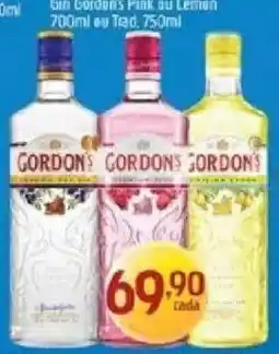 Supermercados Guanabara Gin Gordon's Pink ou Lemon oferta