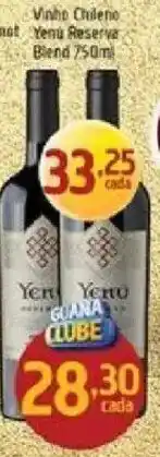 Supermercados Guanabara Vinho Chileno Yeru Reserva oferta