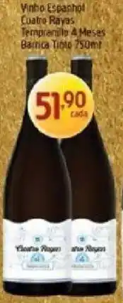 Supermercados Guanabara Vinho Espanhol Cuatro Rayas oferta