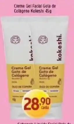Supermercados Guanabara Creme Gel Facial Gota de Colágeno Kokeshi oferta