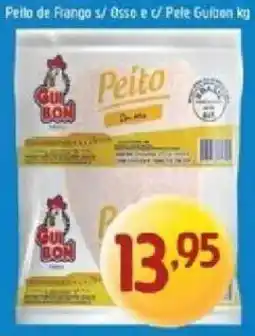 Supermercados Guanabara Peito de Frango s/ Osso e c/ Pele Guiltan oferta