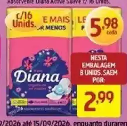 Supermercados Guanabara Absorvente diana active suave oferta