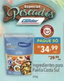 Supermercados Condor Kit paella costa sul oferta