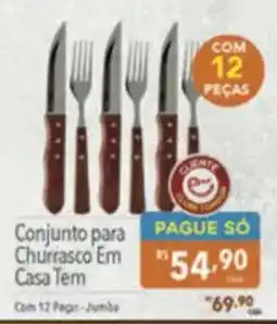 Supermercados Condor Conjunto para Churrasco Em Casa Tem oferta