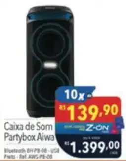 Supermercados Condor Caixa de Som Partybox Aiwa oferta