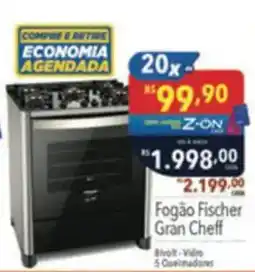 Supermercados Condor Fogão Fischer Gran Cheff oferta