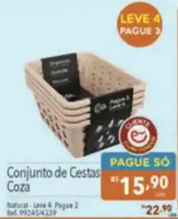 Supermercados Condor Conjunto de Cestas Coza oferta