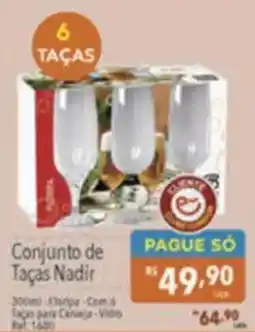 Supermercados Condor Conjunto de Taças Nadir oferta