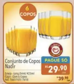 Supermercados Condor Conjunto de Copos Nadir oferta
