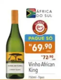 Supermercados Condor Vinho African King oferta