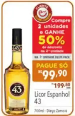 Supermercados Condor Licor Espanhol 43 oferta
