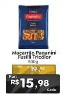 Novo Atacarejo Paganini - macarrão fusilli tricolor oferta