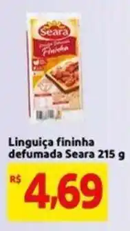 Mercado Extra Linguica fininha defumada Seara 215g oferta