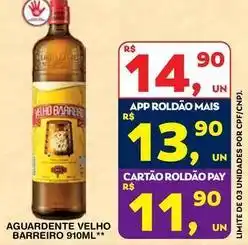 Roldão De - aguardente velho barreiro oferta