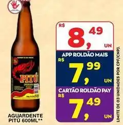 Roldão Mais - aguardente oferta
