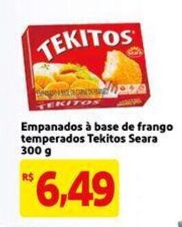 Mercado Extra Empanados a base de frango temperados Tekitos Seara 300g oferta