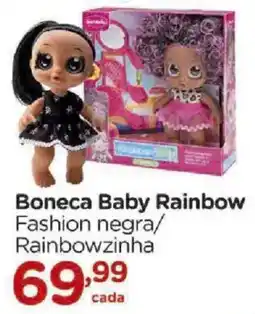 Carrefour Boneca baby rainbow fashion negra/ rainbowzinha oferta